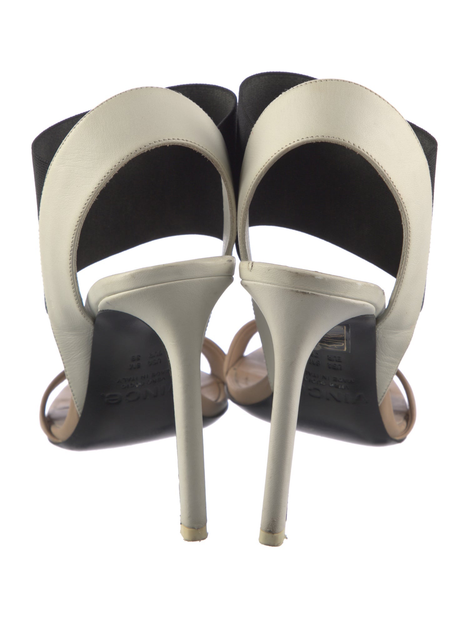 Vince Leather Printed Slingback Sandals